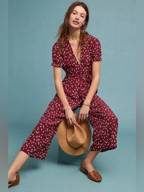 Faithfull The Brand x Revolve | Bonnie Floral "Berry Betina" Jumpsuit M